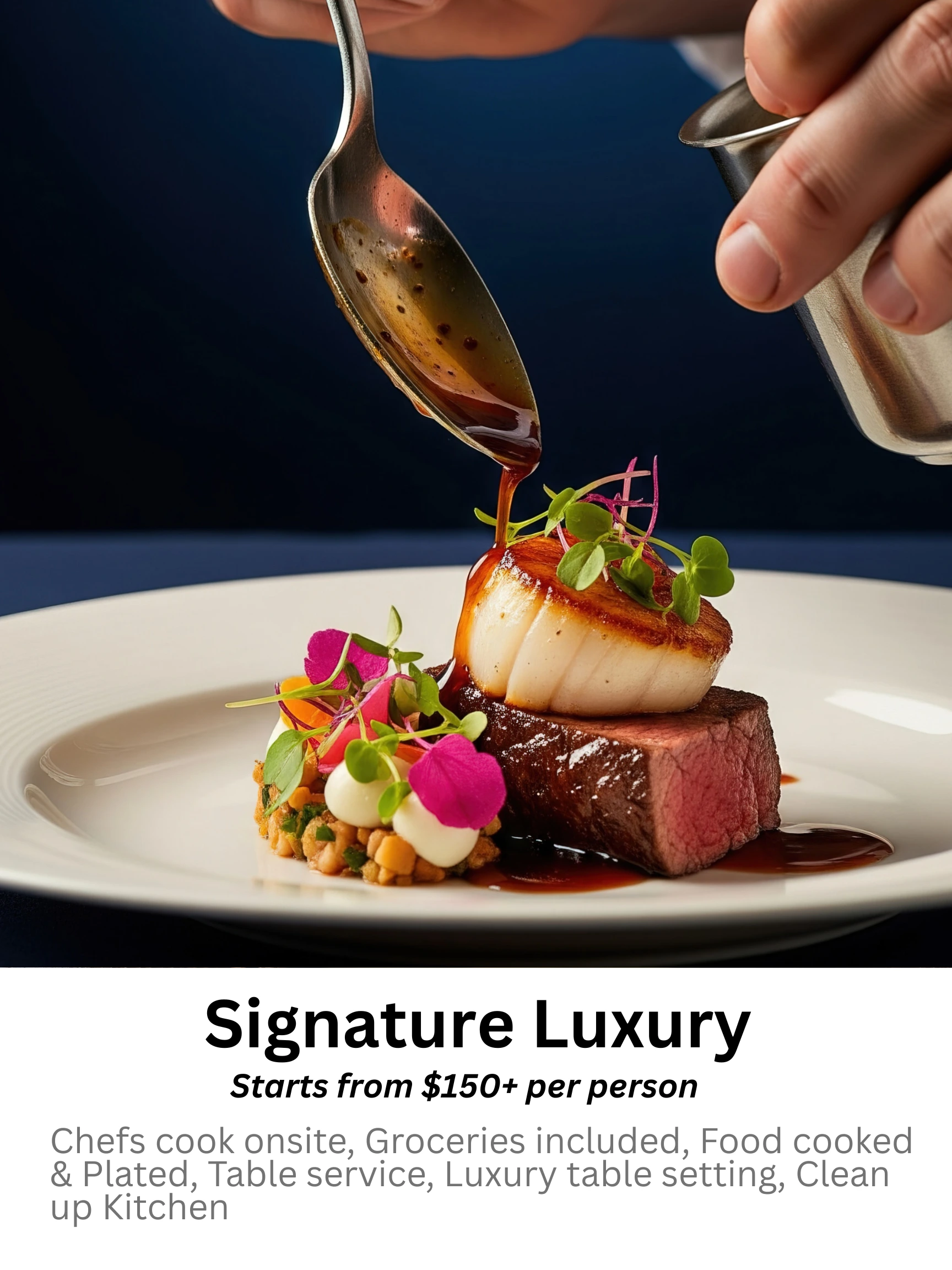 Signature luxury dining at home