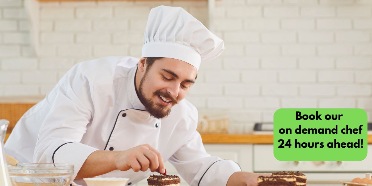 Hire a personal chef for in-home meal prep and custom dining